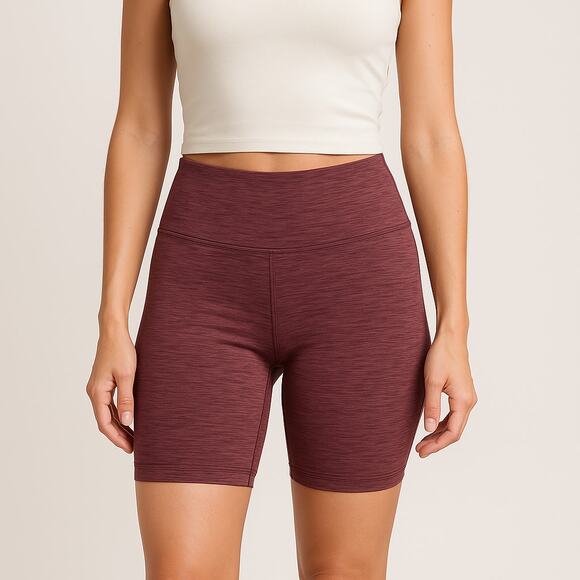 prAna Kimble Short XS Flannel Heather high rise yoga biker shorts NWT - Picture 1 of 9